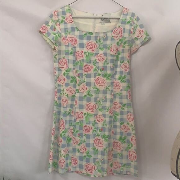 LILLY PULITZER FLORAL LINEN DRESS‎ SIZE 4 - Picture 3 of 11